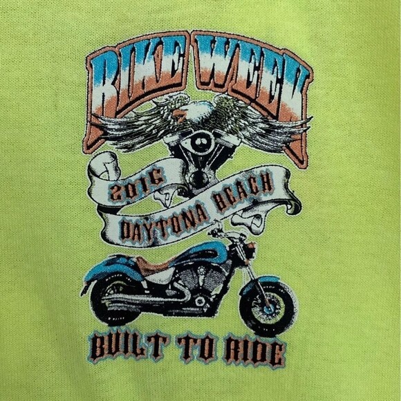 BIKE WEEK--DAYTONA BEACH Built To Ride (2016) Men's T-Shirt Size (Small) - Picture 6 of 12